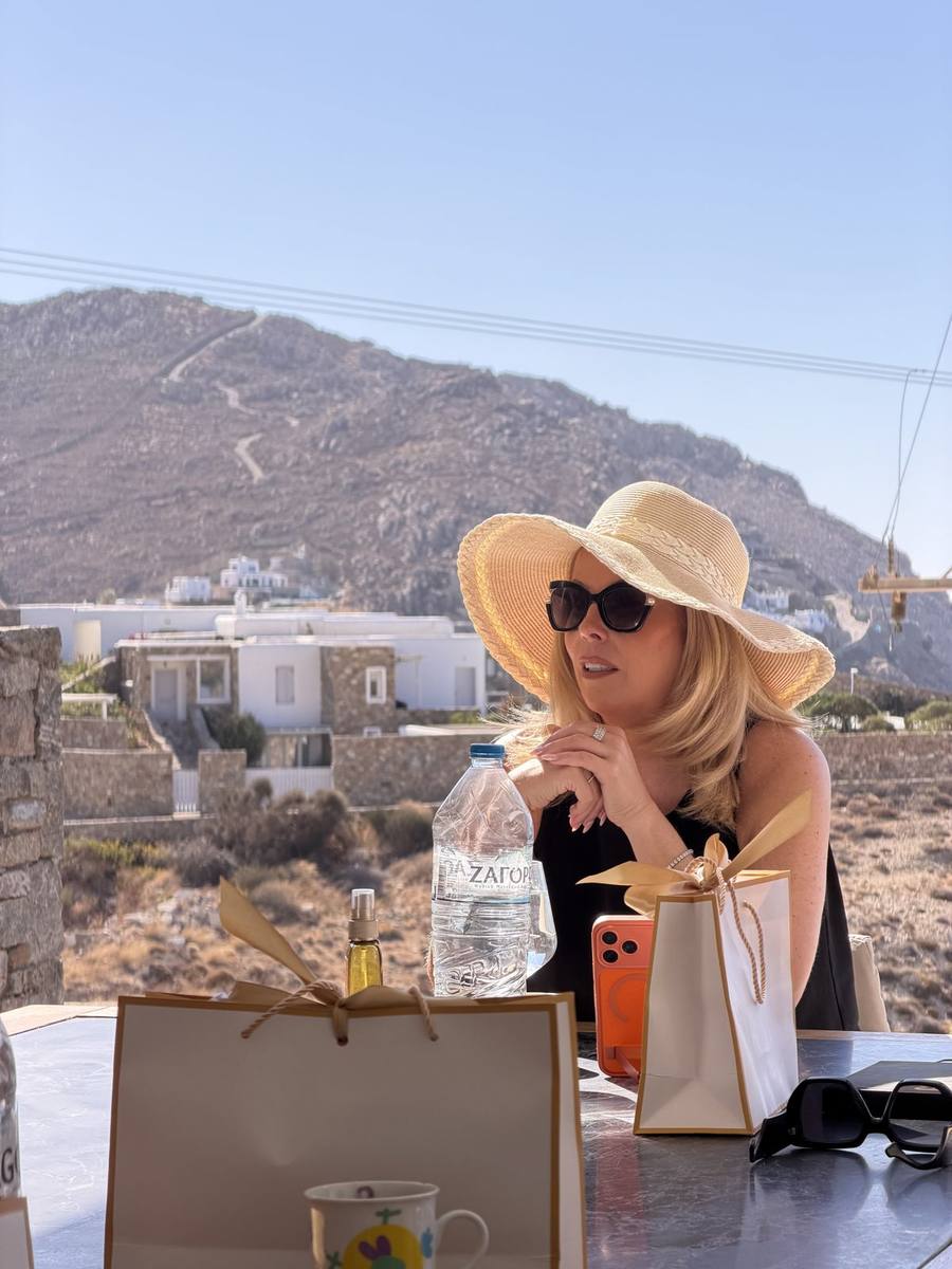 Dawn McGruer on the retreat villa terrace